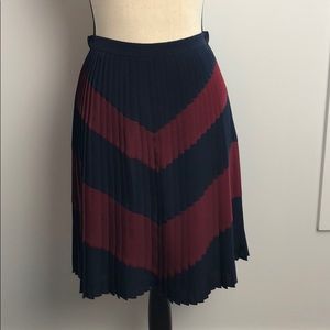 J.Crew Chevron Pleated Skirt